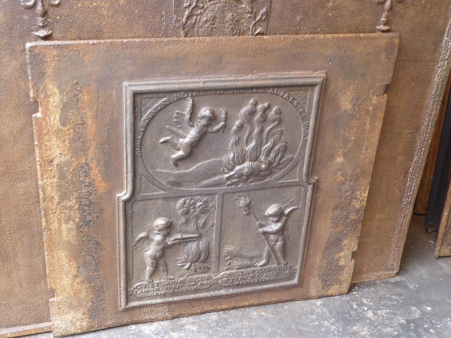 18th Century French 'Allegory Of Love' Fireback / Backsplash photo Home Fixtures