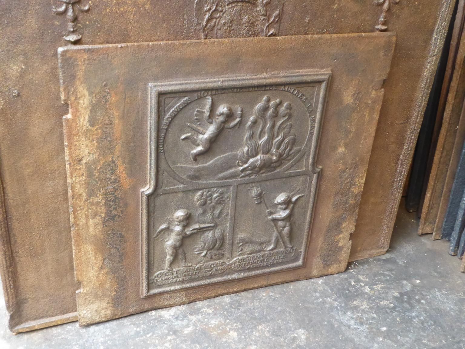 832.0 18th Century French 'Allegory Of Love' Fireback / Backsplash photo