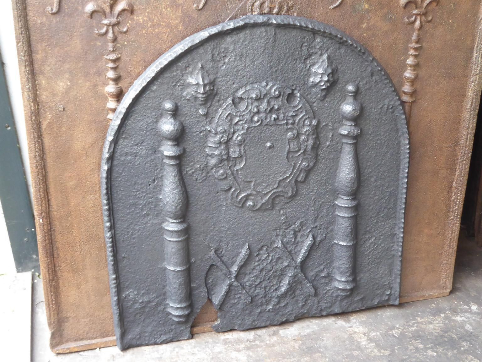 17th Century French Louis XIII 'Coat Of Arms' Fireback / Backsplash photo for sale
