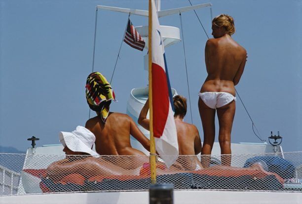 Slim Aarons 'Yacht Holiday' Framed White