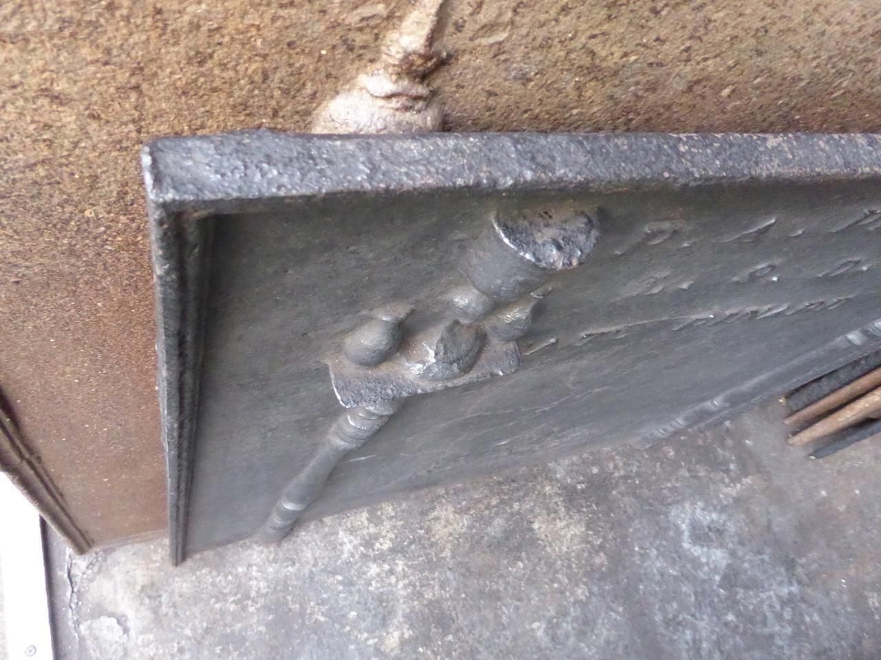 18th Century French 'Pillars With Ihs Monogram' Fireback / Backsplash photo Home Fixtures