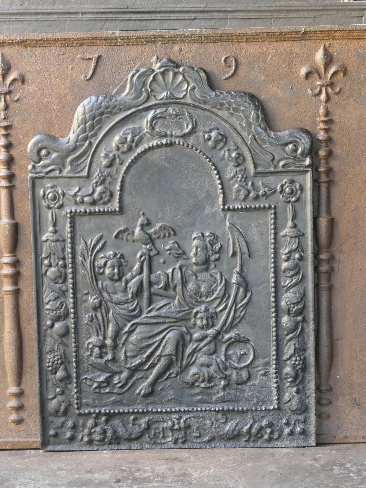 Antique Dutch Louis XIV 'The Hope' Fireback / Backsplash, 17th   18th Century photo for sale