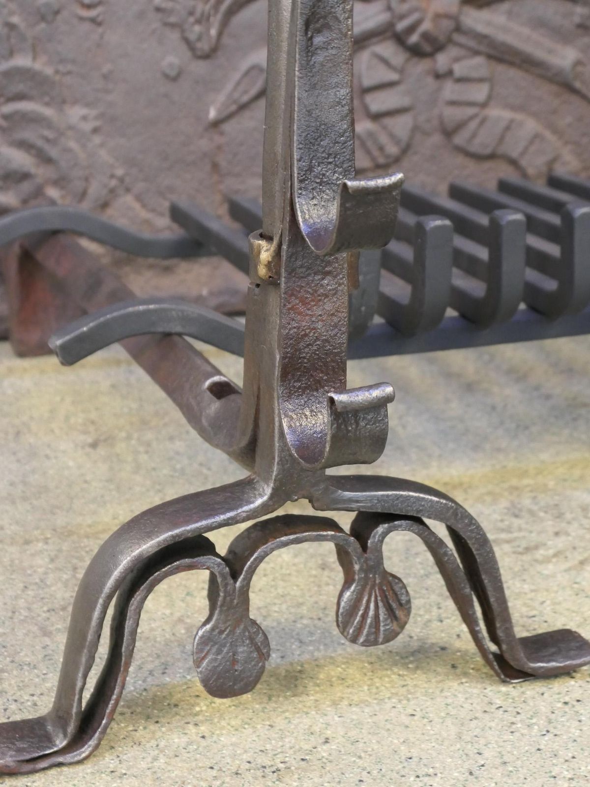 photo for sale French Louis XIII Period Fireplace Grate Or Fire Basket, 17th Century