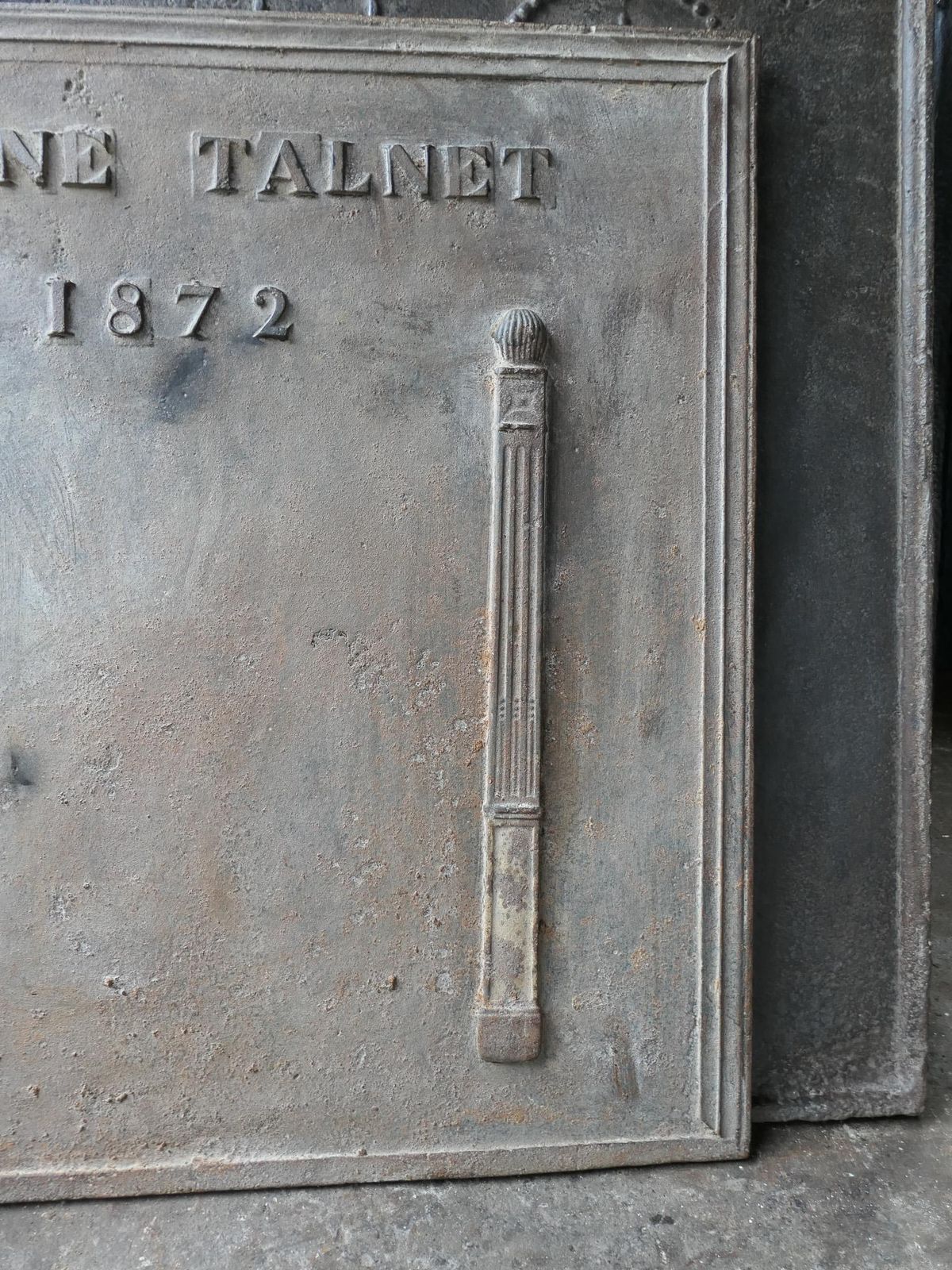 Antique French Napoleon III 'Pillars Of Freedom' Fireback / Backsplash, 19th C. photo 849.0