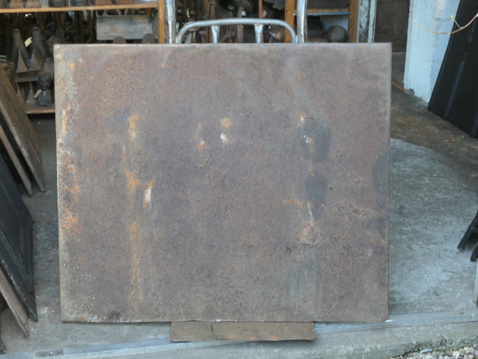 photo buy Antique French Neoclassical 'Pillars Of Freedom' Fireback / Backsplash