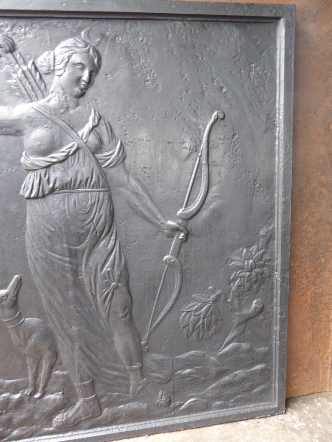 Antique French 'Diana' Fireback / Backsplash, 19th Century photo buy