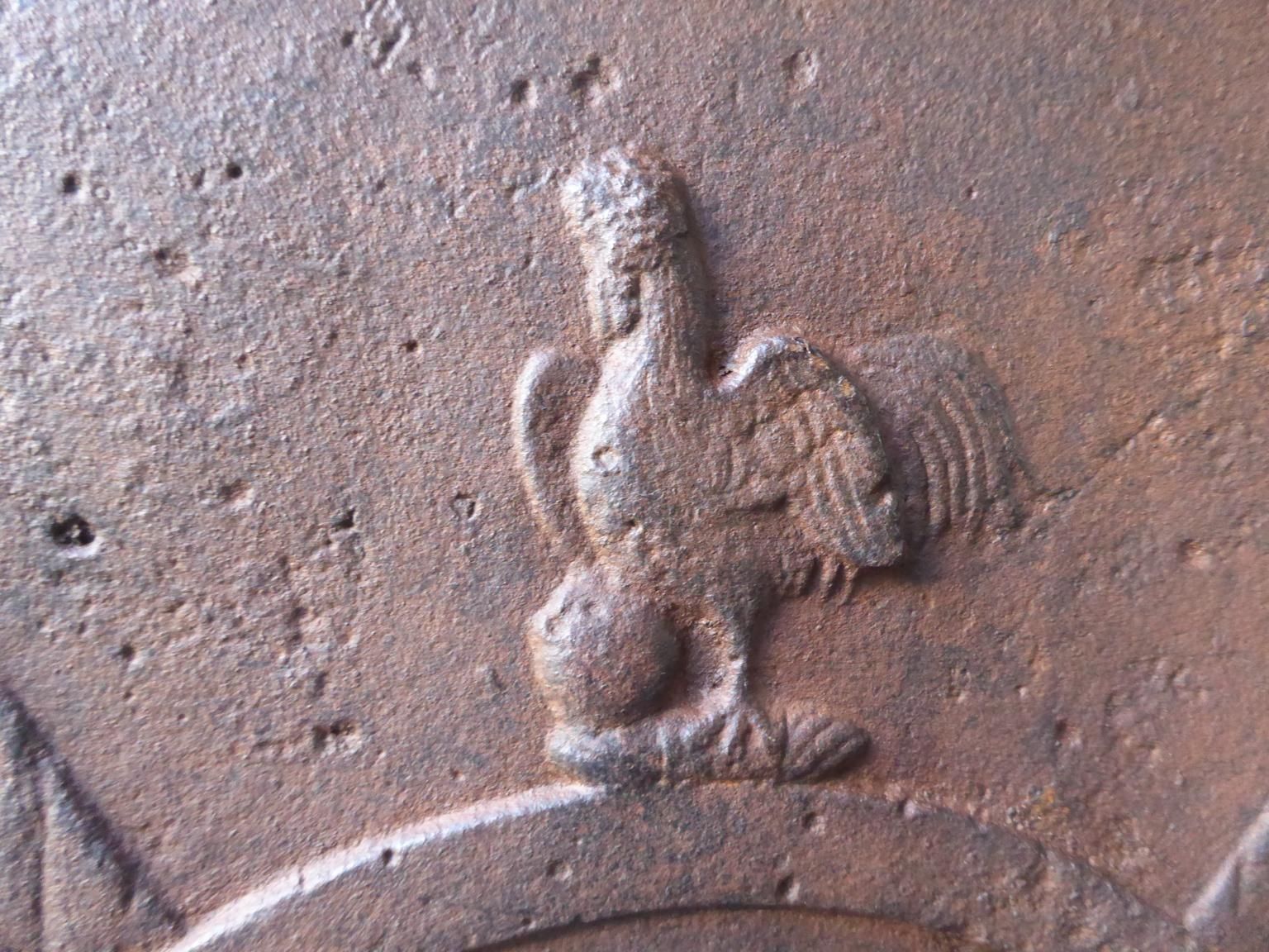 Antique Fireback / Backsplash With An Allegory Of France, 19th Century photo Home Fixtures