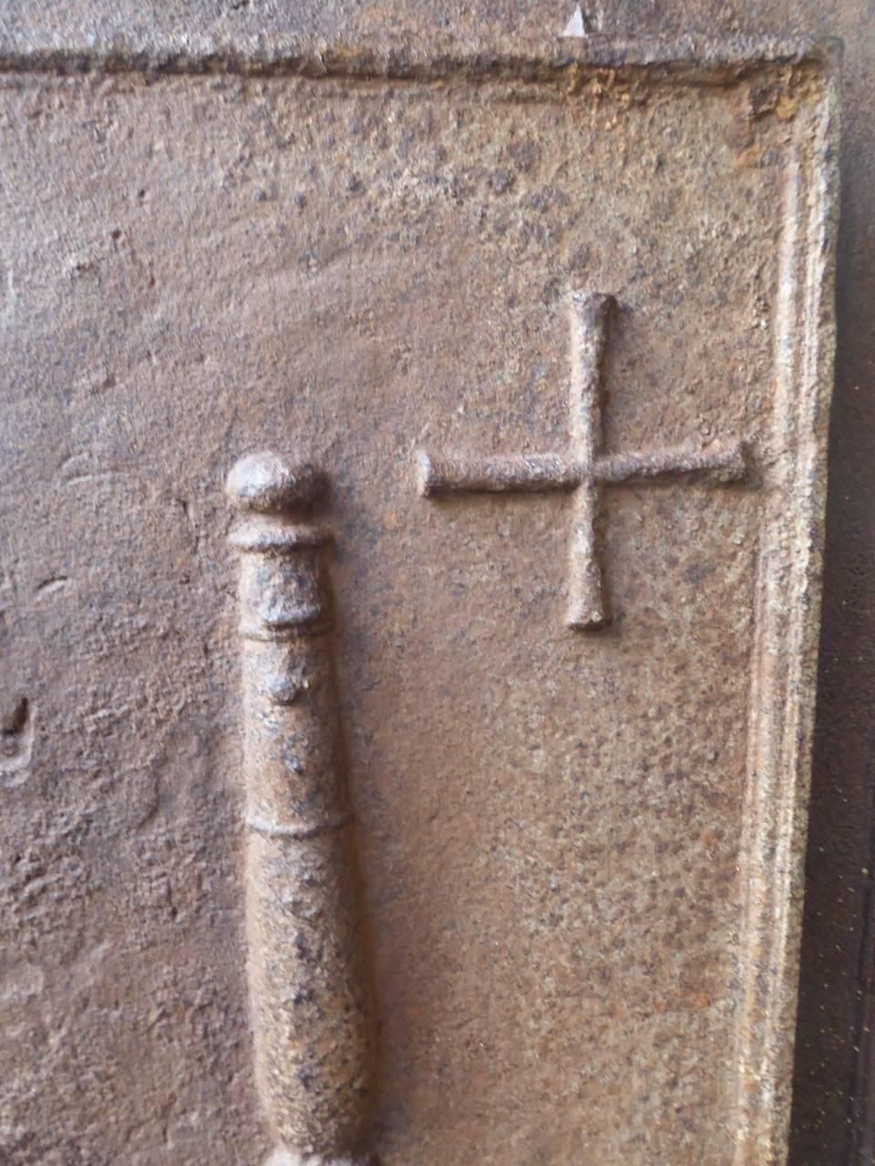 17th Century French 'Pillars Of Hercules' Fireback / Backsplash photo for sale