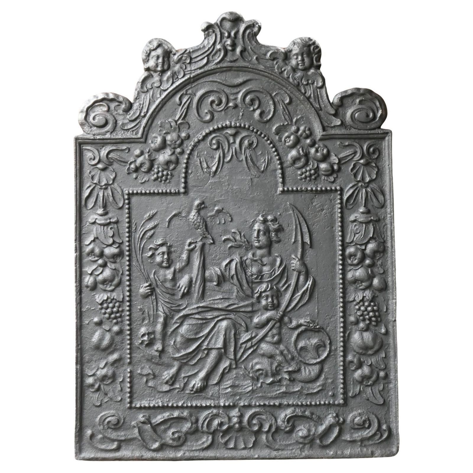 Antique Dutch Louis XIV 'The Hope' Fireback / Backsplash, 17/18th Century