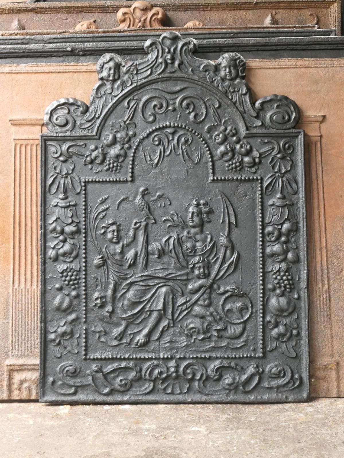 Antique Dutch Louis XIV 'The Hope' Fireback / Backsplash, 17/18th Century photo vinterior