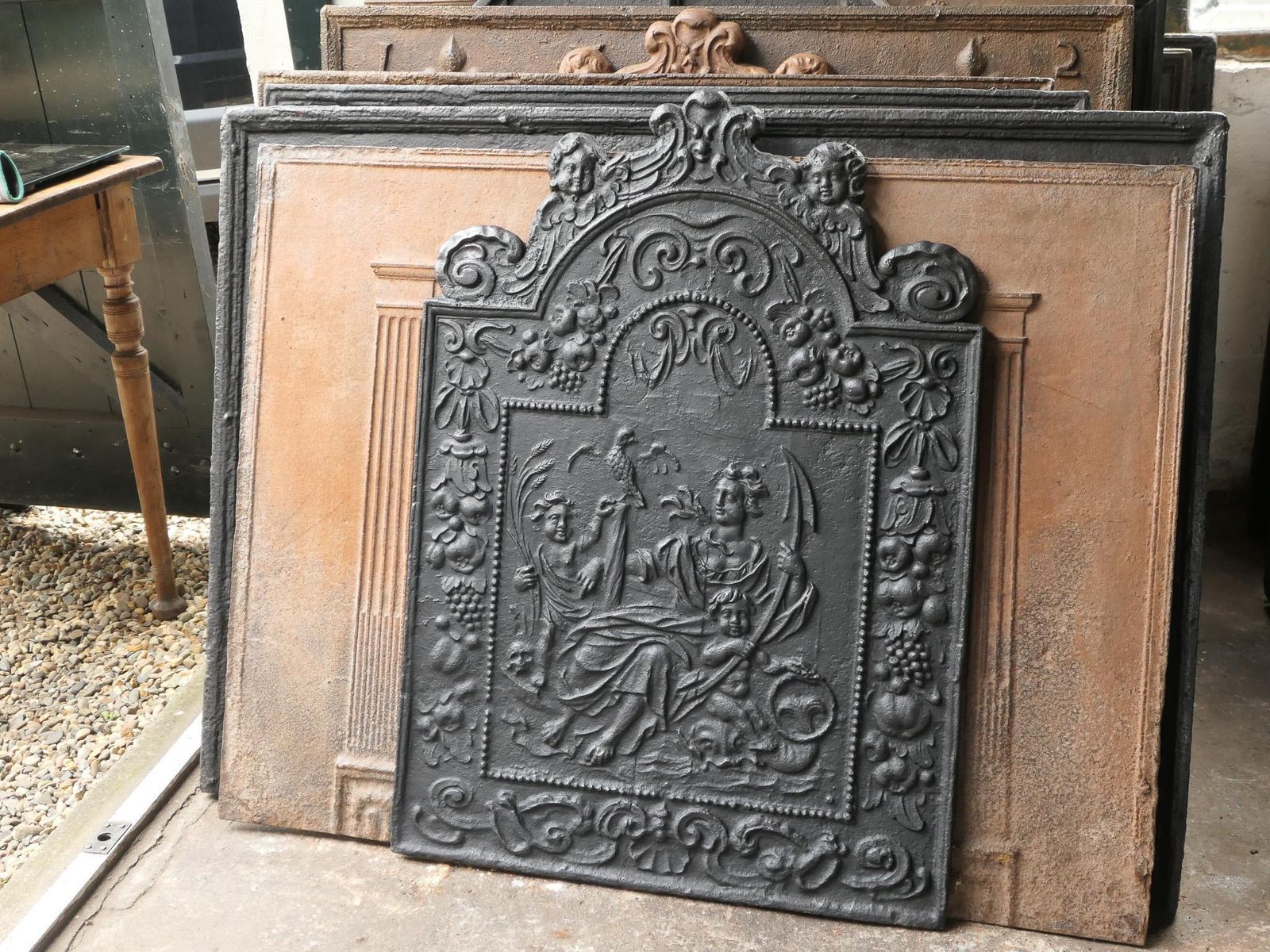 Antique Dutch Louis XIV 'The Hope' Fireback / Backsplash, 17/18th Century photo vintage