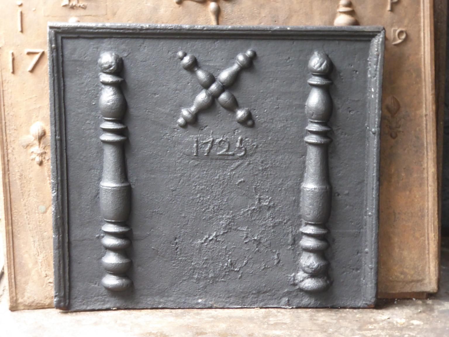 18th Century French 'Pillars With Saint Andrew's Cross' Fireback / Backsplash photo Home Fixtures