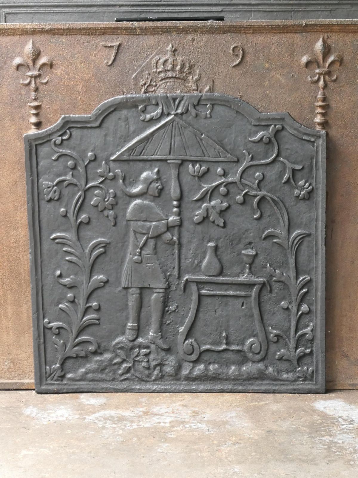 18th Century French Louis XV Period 'Chinoiserie' Fireback / Backsplash photo furniture