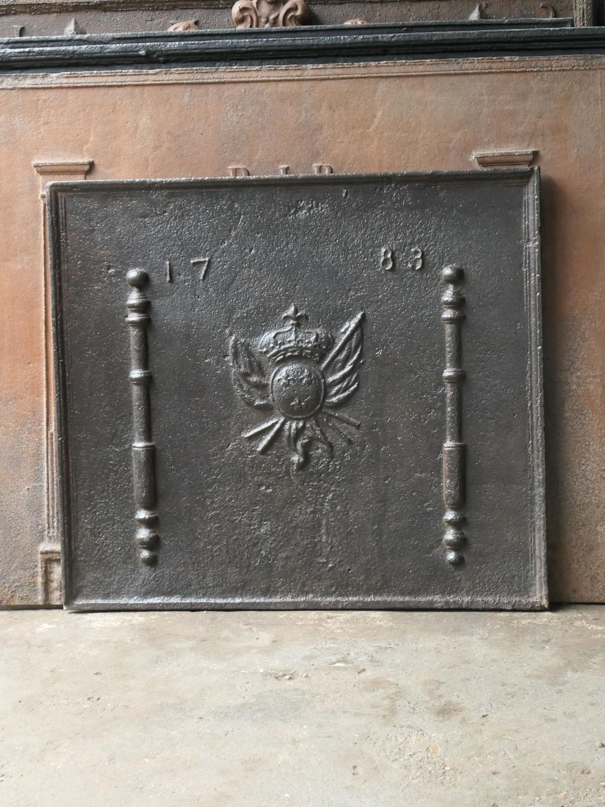 18th Century French Louis XV 'Arms Of France' Fireback / Backsplash photo for sale