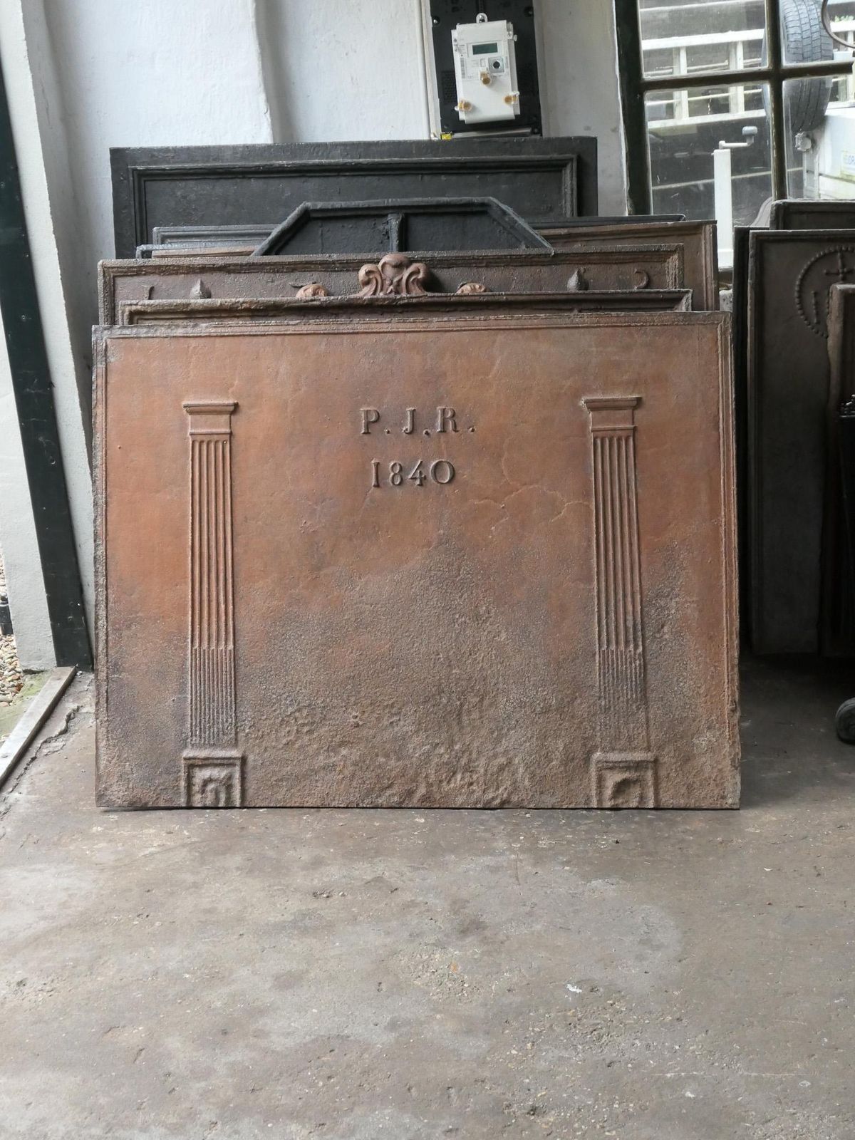 Antique French Neoclassical Fireback / Backsplash, 19th Century photo for sale