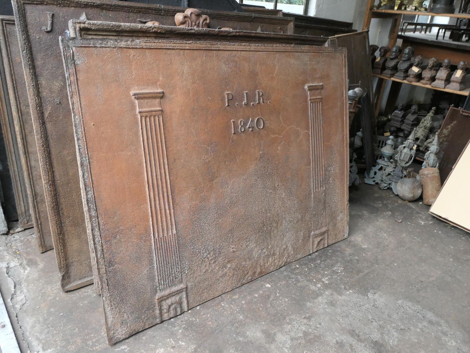 Antique French Neoclassical Fireback / Backsplash, 19th Century photo vintage