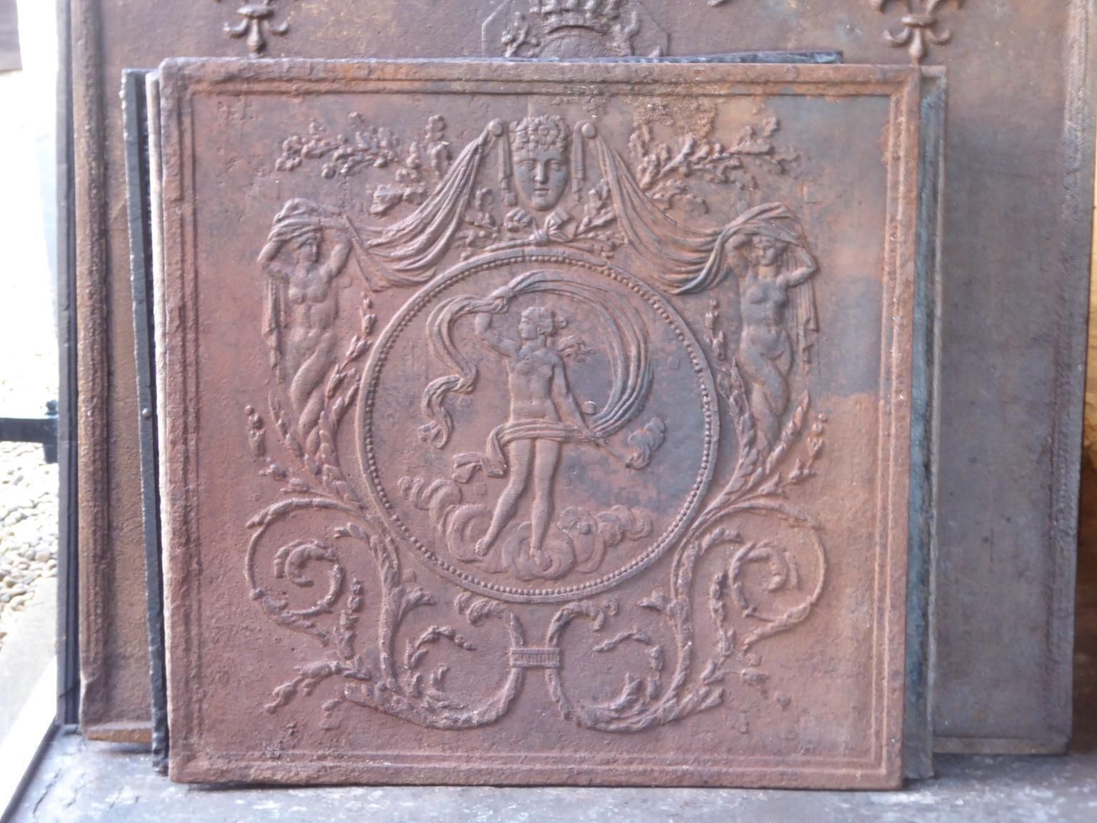 Antique French Fireback / Backsplash With The Goddess Venus, 18th Century photo furniture