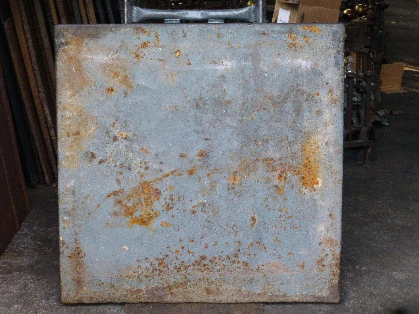 Antique French Fireback / Backsplash With The Goddess Venus, 18th Century photo vintage