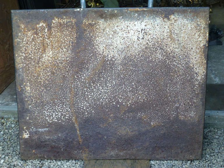 photo for sale Large Fireback / Backsplash With Arms Of France With Pillars, Dated 1779