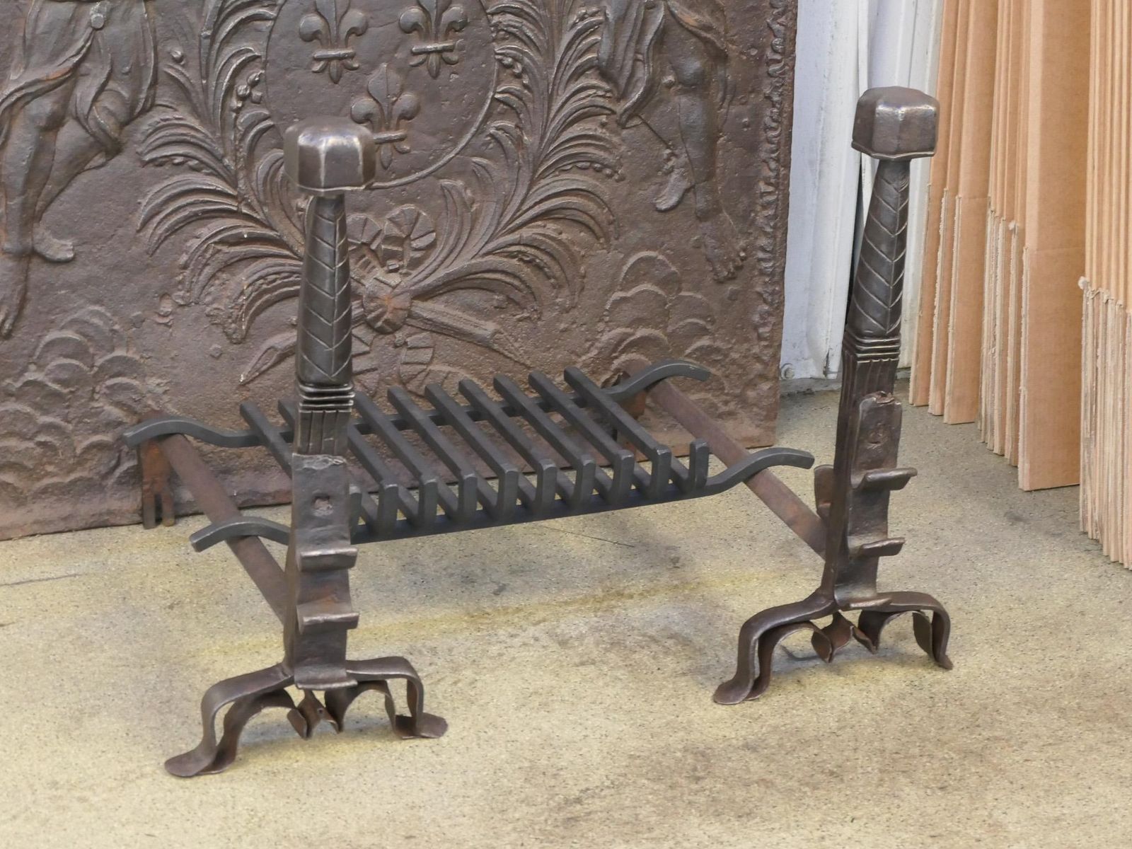 French Louis XIII Period Fireplace Grate Or Fire Basket, 17th Century photo 1693.0