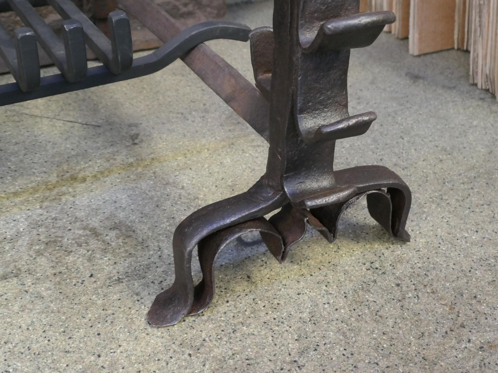 photo buy French Louis XIII Period Fireplace Grate Or Fire Basket, 17th Century