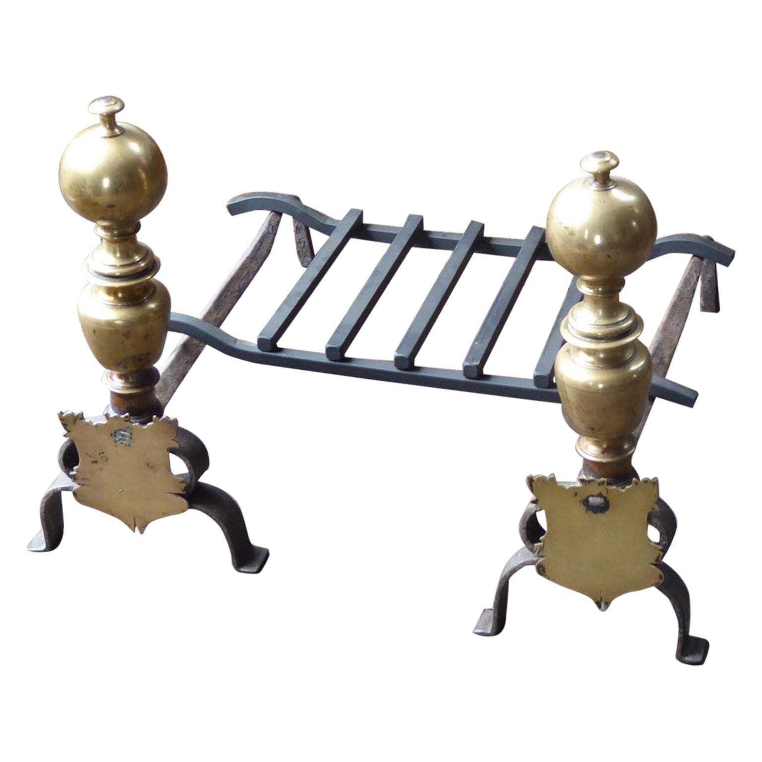 Spanish Renaissance Period Fireplace Grate Or Fire Basket, 16th Century