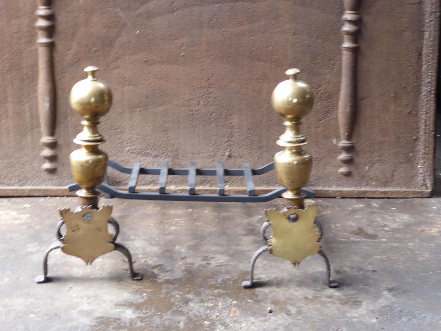 Spanish Renaissance Period Fireplace Grate Or Fire Basket, 16th Century photo vinterior