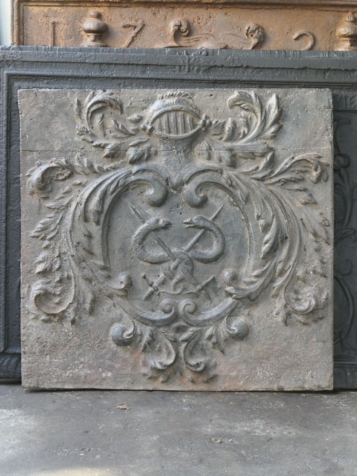 17th Century French Louis XIV 'Coat Of Arms' Fireback / Backsplash photo furniture