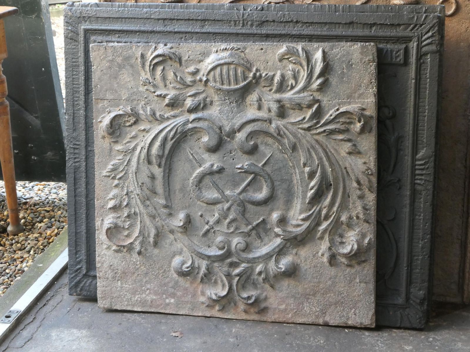 17th Century French Louis XIV 'Coat Of Arms' Fireback / Backsplash photo for sale