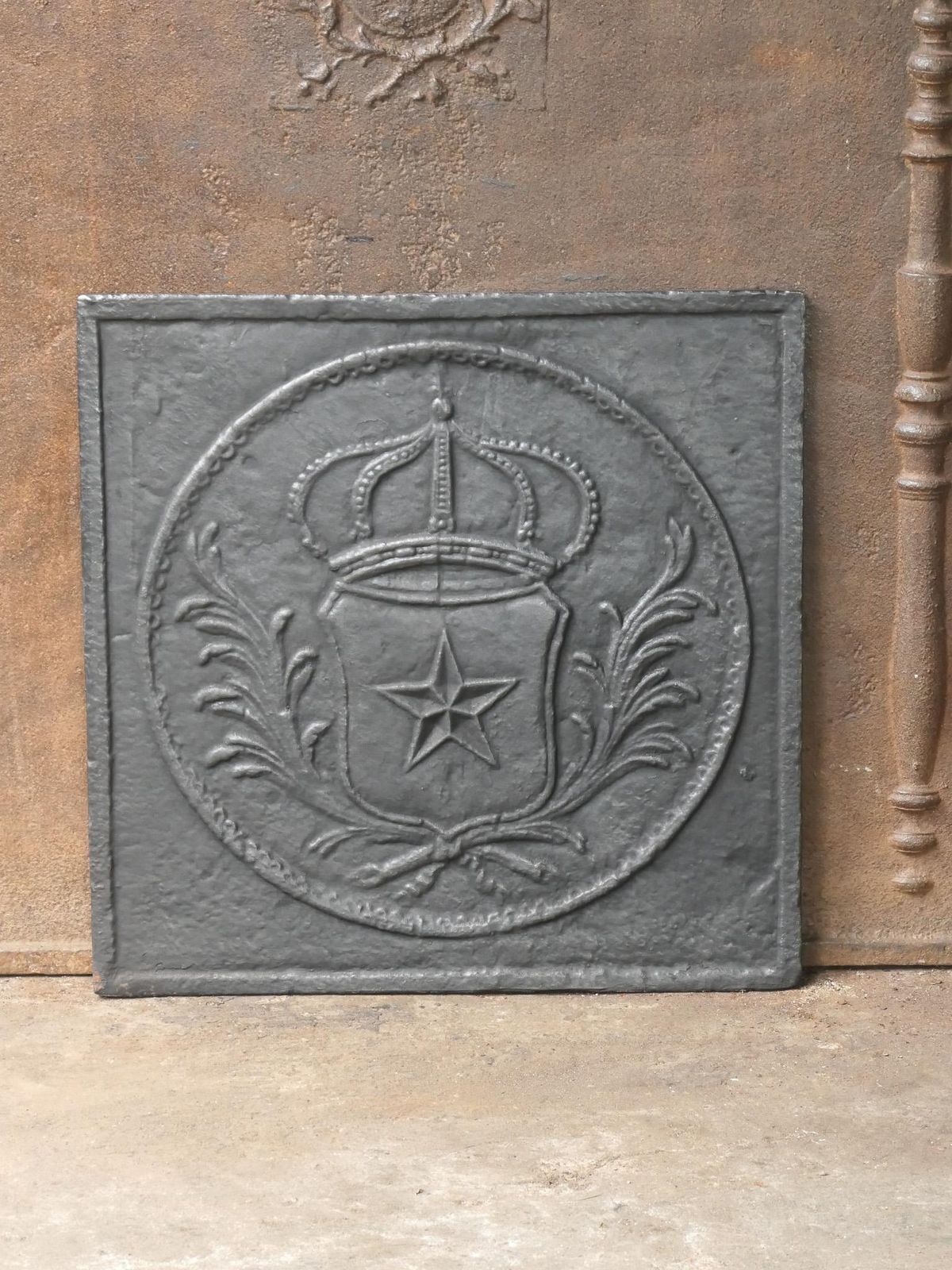 French Napoleon III Period 'Arms Of France' Fireback / Backsplash, 19th Century photo Home Fixtures