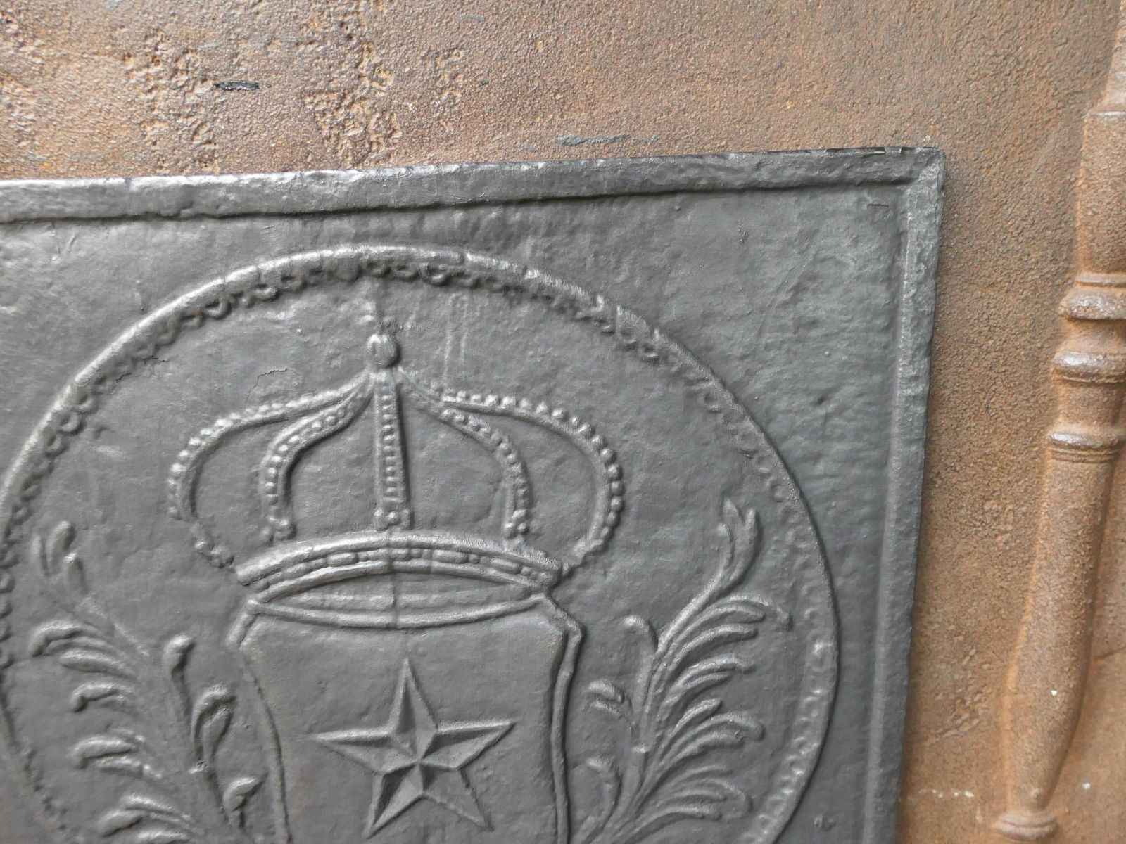 French Napoleon III Period 'Arms Of France' Fireback / Backsplash, 19th Century photo vintage