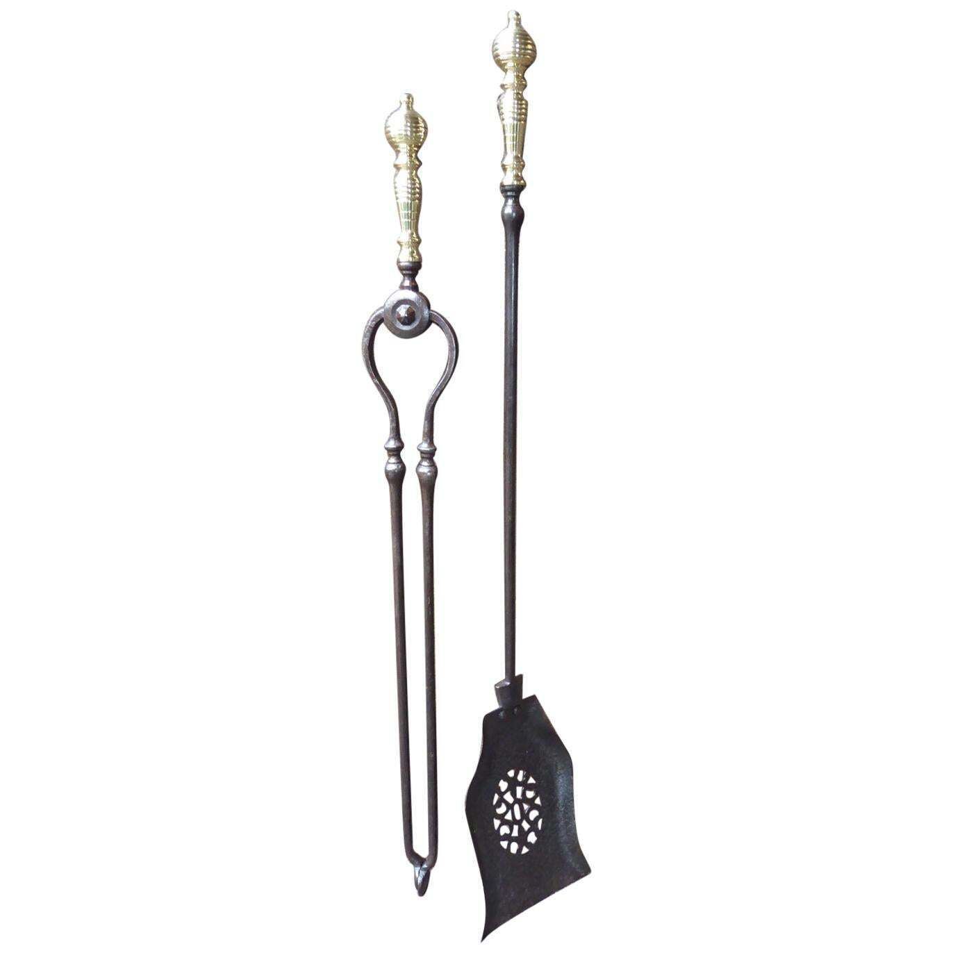 Victorian Fireplace Tools Or Fire Irons, 19th Century, English