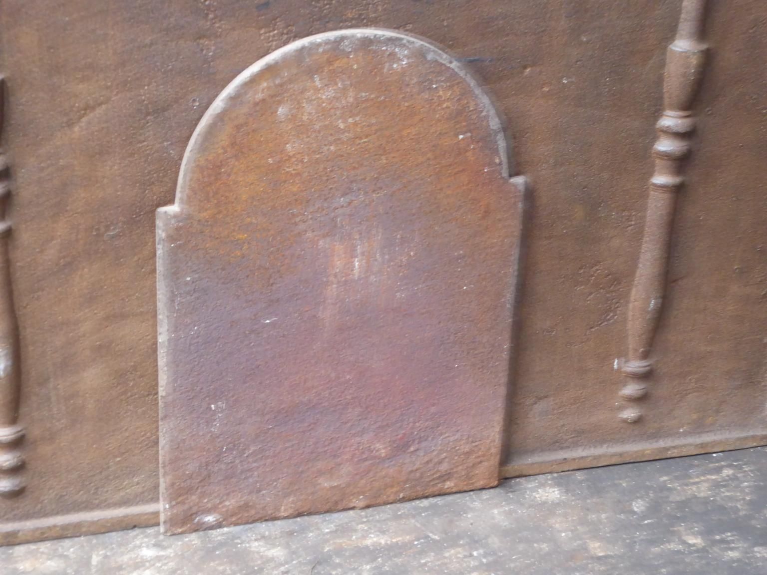 photo for sale Antique French Neoclassical 'Pillars Of Freedom' Fireback / Backsplash