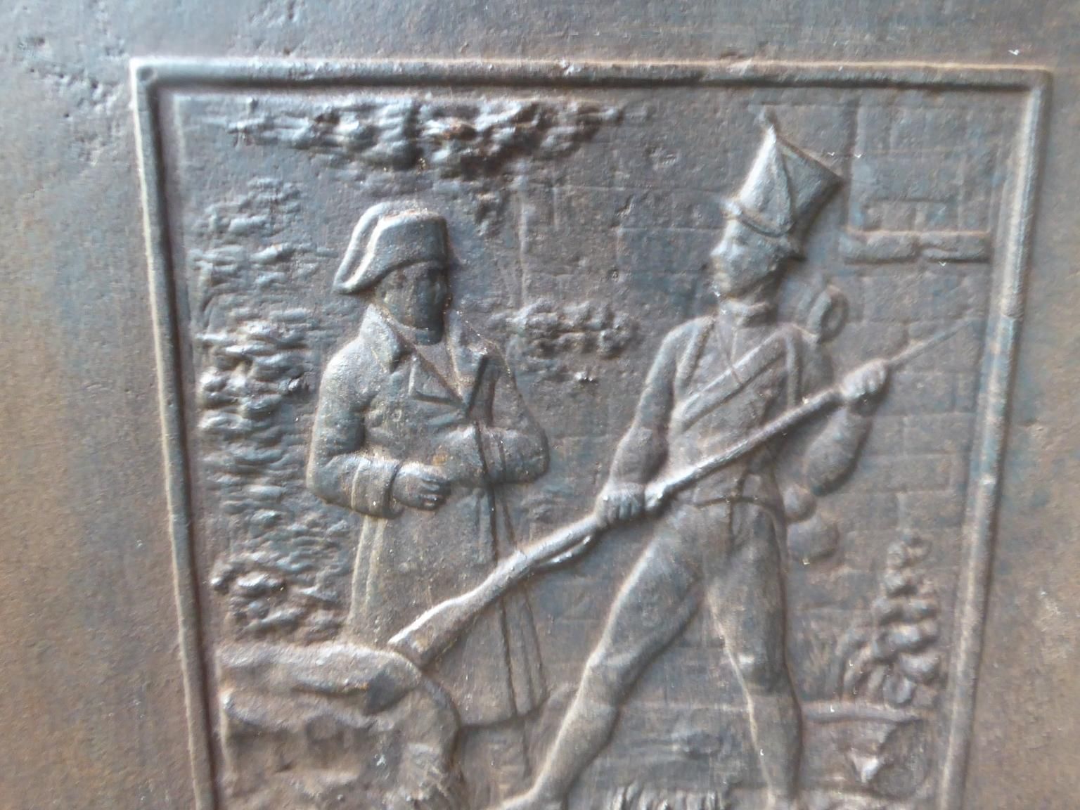 Antique French 'Napoleon' Fireback / Backsplash, 19th Century photo vinterior