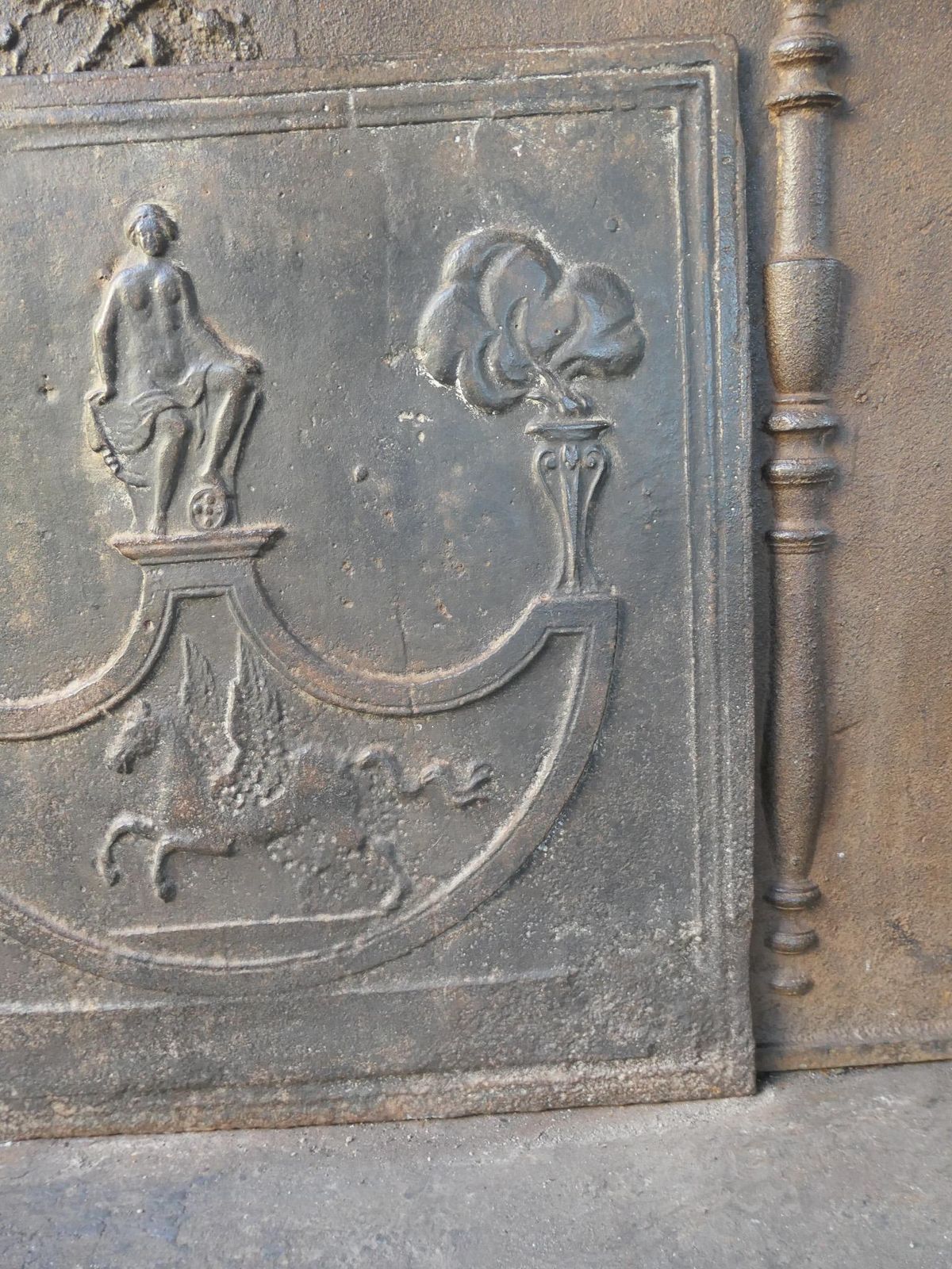 Home Fixtures Antique French Neoclassical Period Fireback / Backsplash, 18th 19th C. photo