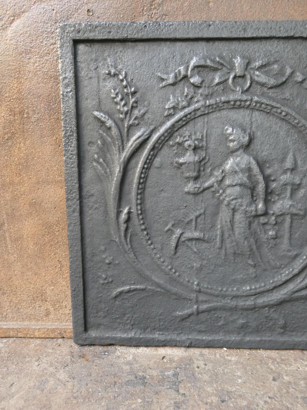 photo for sale Antique French 'Gardening' Fireback / Backsplash, 18th   19th Century