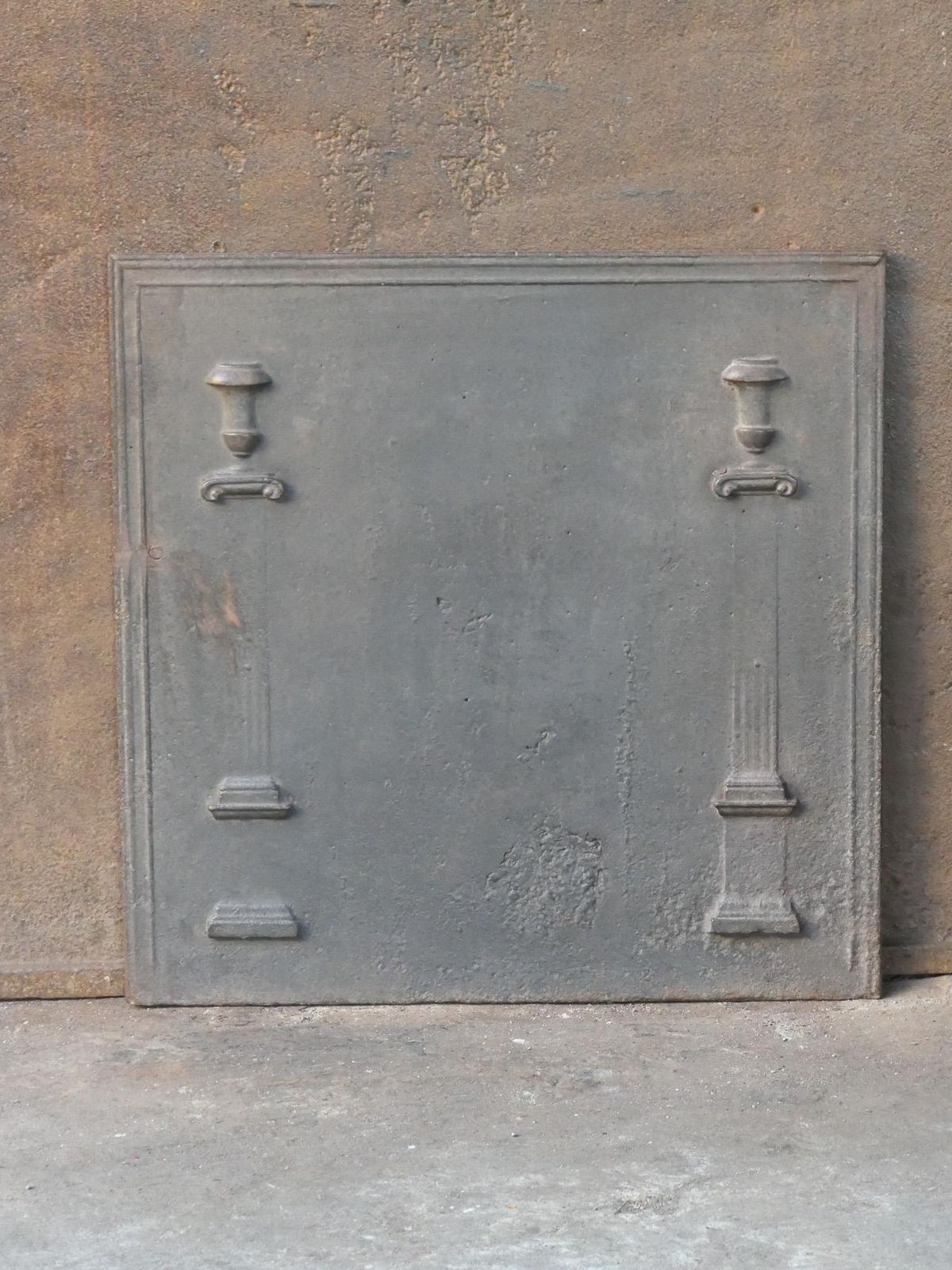 Antique French 'Pillars Of Freedom' Fireback / Backsplash, 18th   19th C. photo furniture