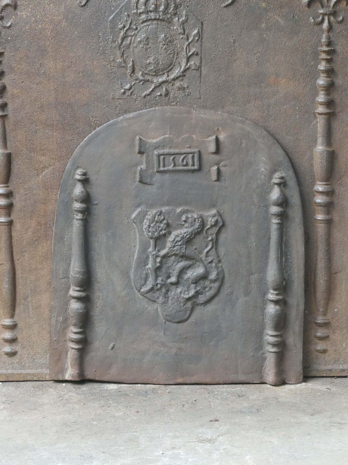 French Louis XIV Style 'Coat Of Arms' Fireback / Backsplash, 20th Century photo furniture