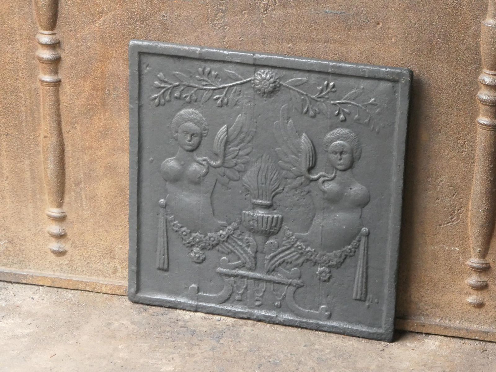 Antique French 'Allegory Of Love' Fireback / Backsplash, 18th 19th Century photo 380.0