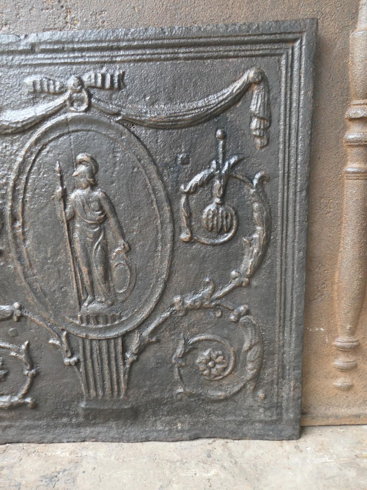 photo for sale Antique French Neoclassical 'Minerva' Fireback / Backsplash, 18th 19th Century