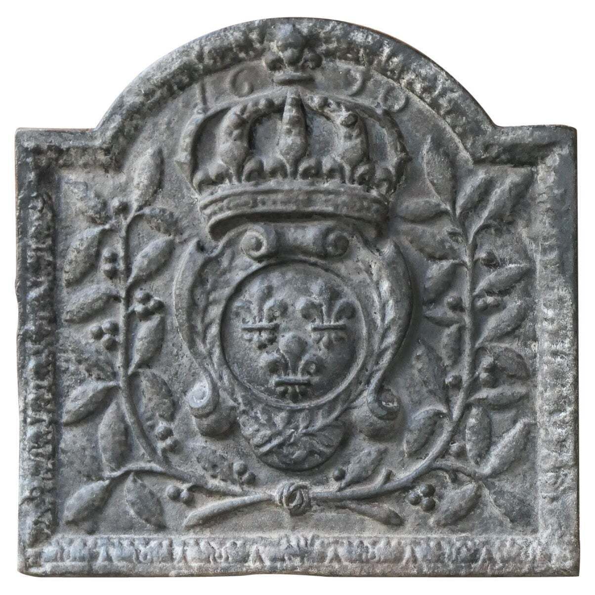 French Louis XIV Style 'Arms Of France' Fireback / Backsplash