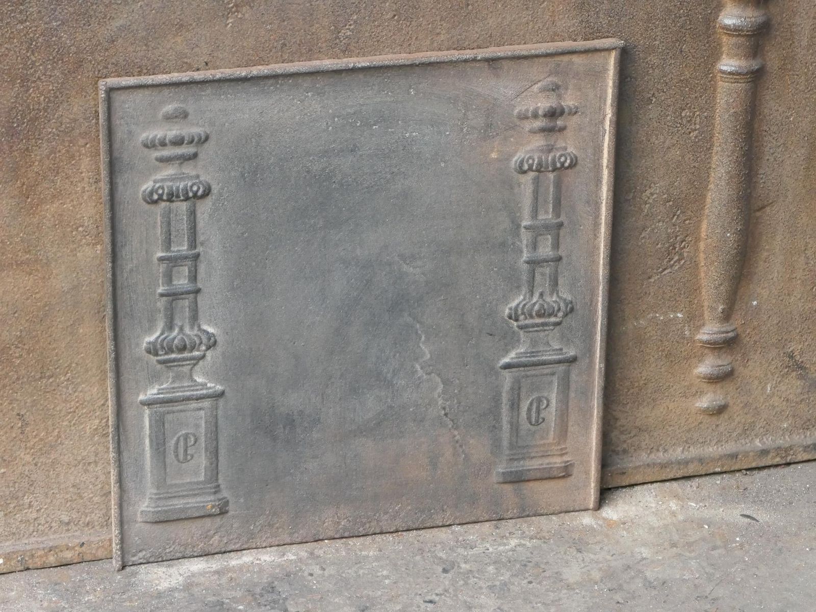 Antique French 'Pillars Of Freedom' Fireback / Backsplash, 18th   19th C. photo buy
