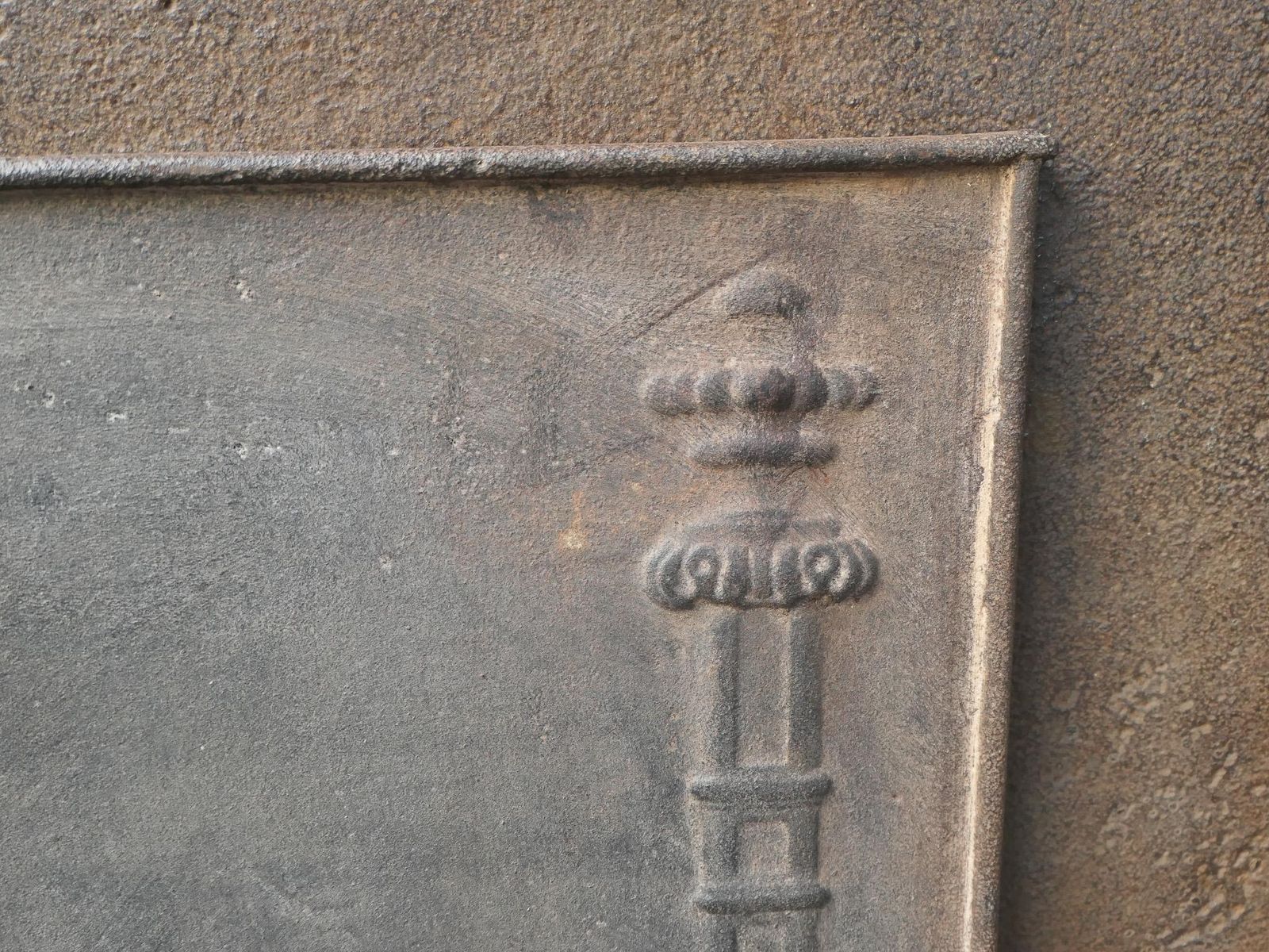 Antique French 'Pillars Of Freedom' Fireback / Backsplash, 18th   19th C. photo vintage