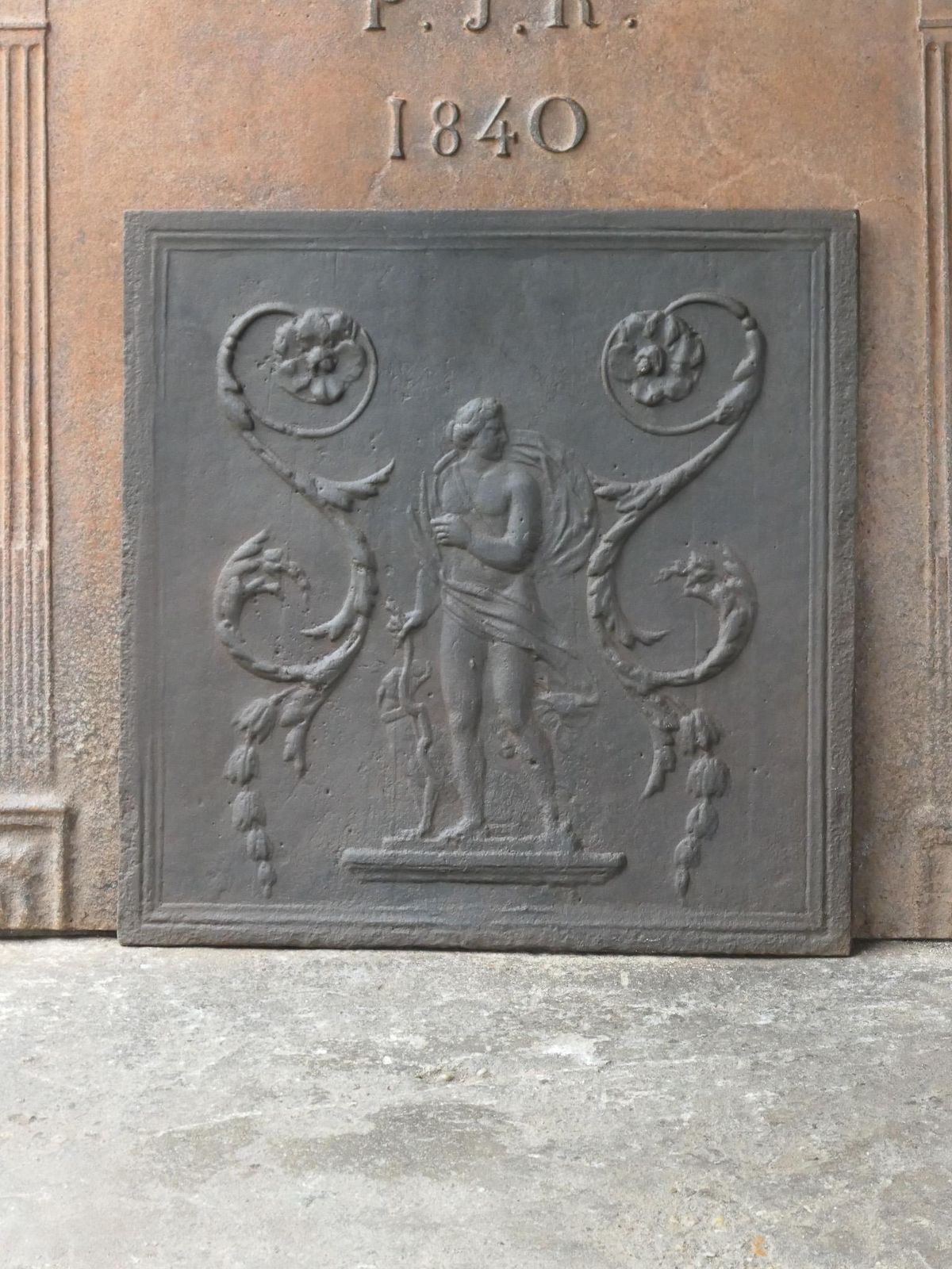 French Neoclassical 'Diana' Fireback / Backsplash, 18th 19th Century photo furniture