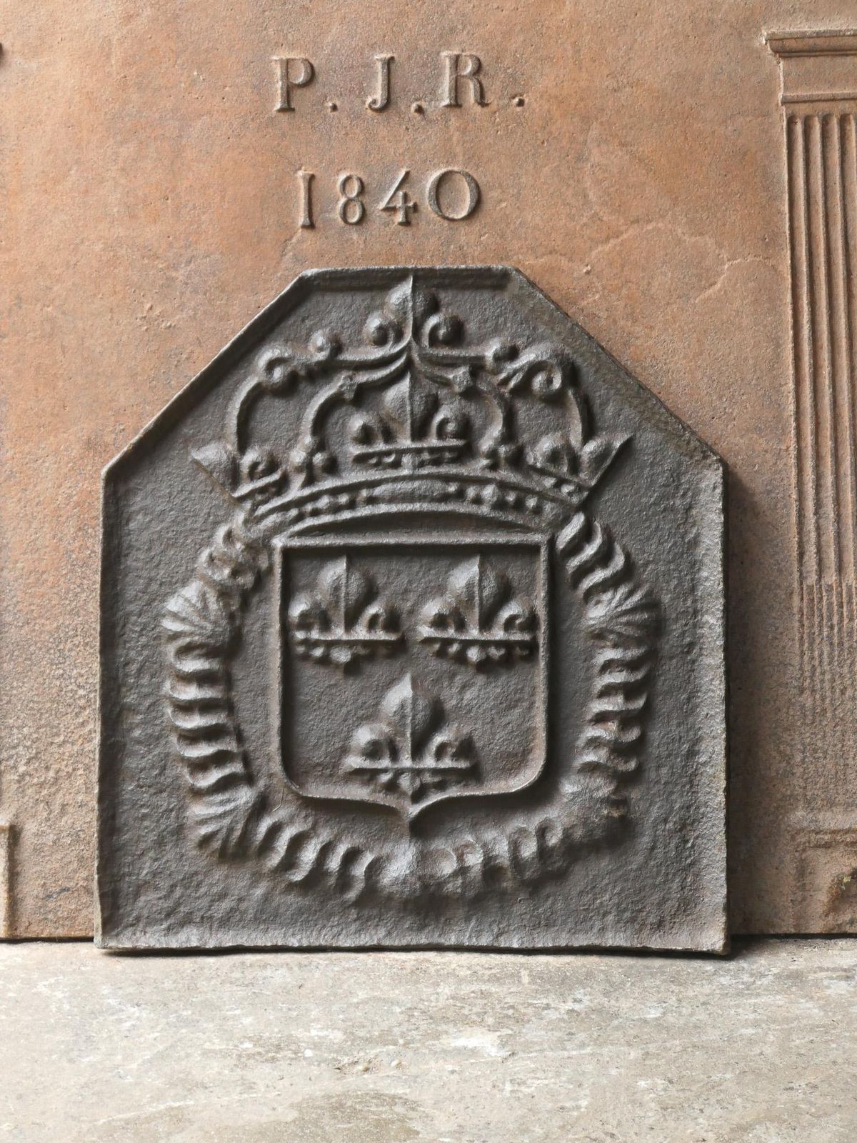 French Louis XIV Style 'Arms Of France' Fireback / Backsplash photo Home Fixtures