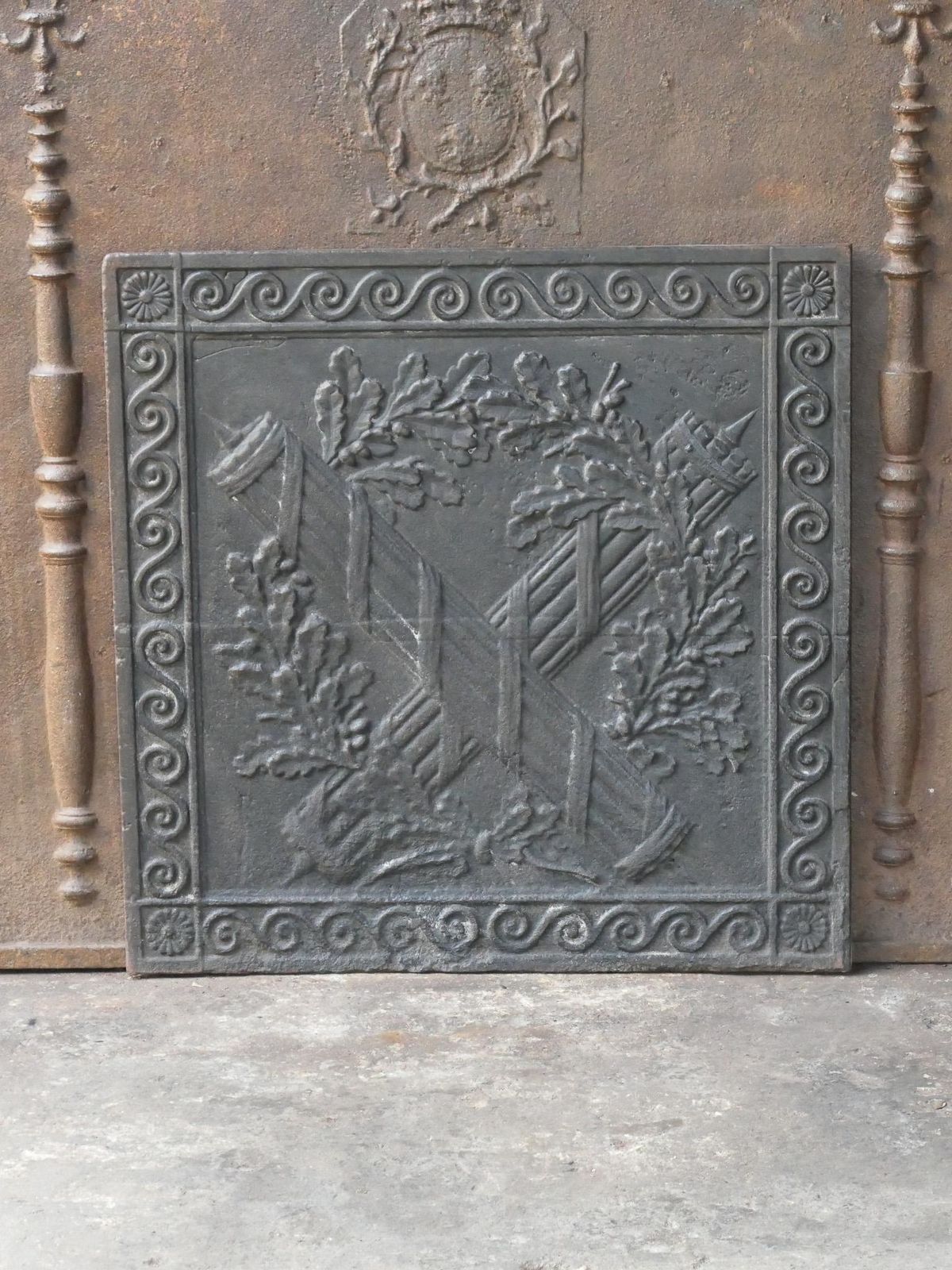 Home Fixtures French Neoclassical 'Fasces' Fireback / Backsplash, 18th 19th Century photo