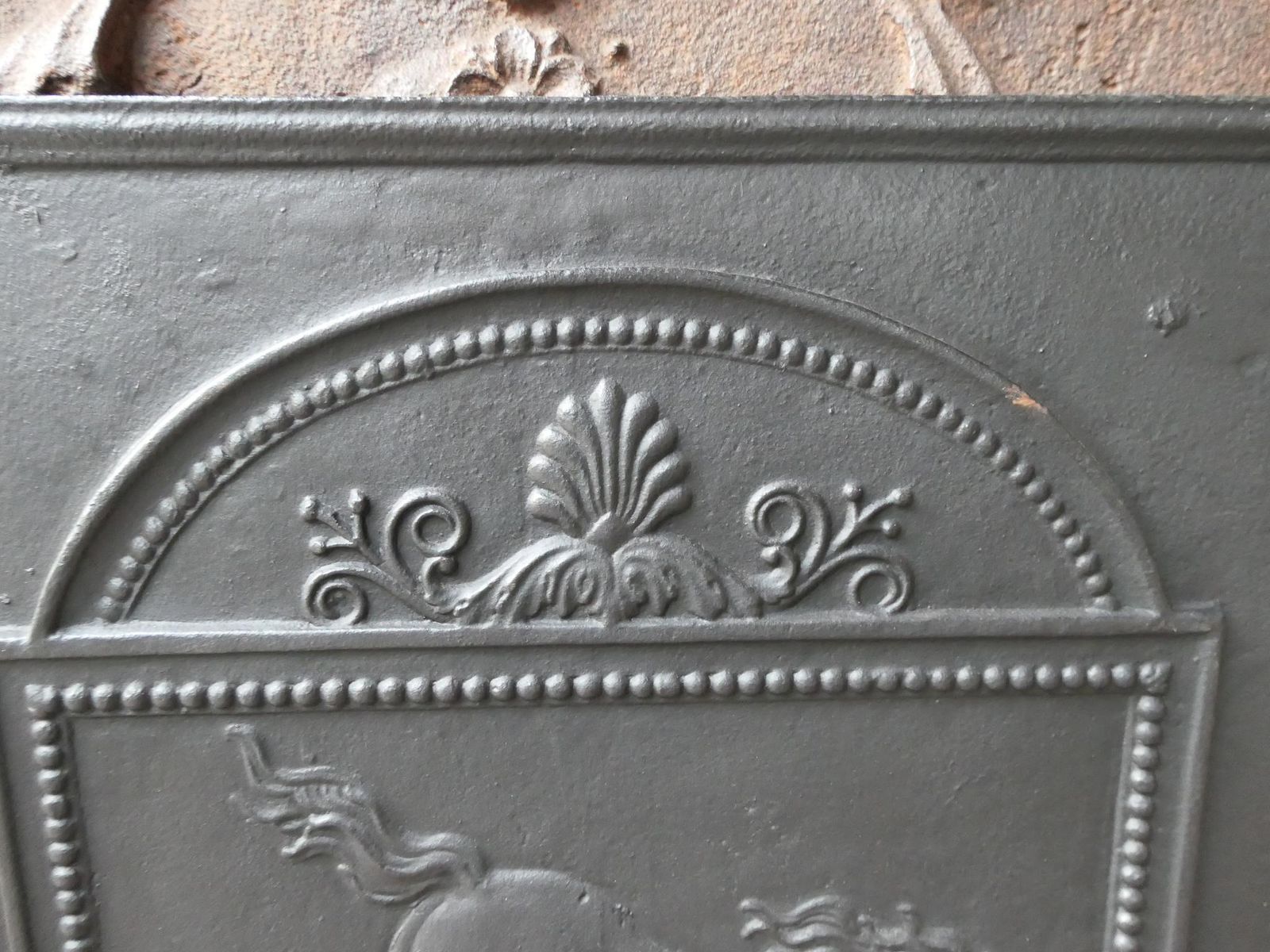 French Napoleon III 'Horse' Fireback / Backsplash, 19th Century photo 491.0