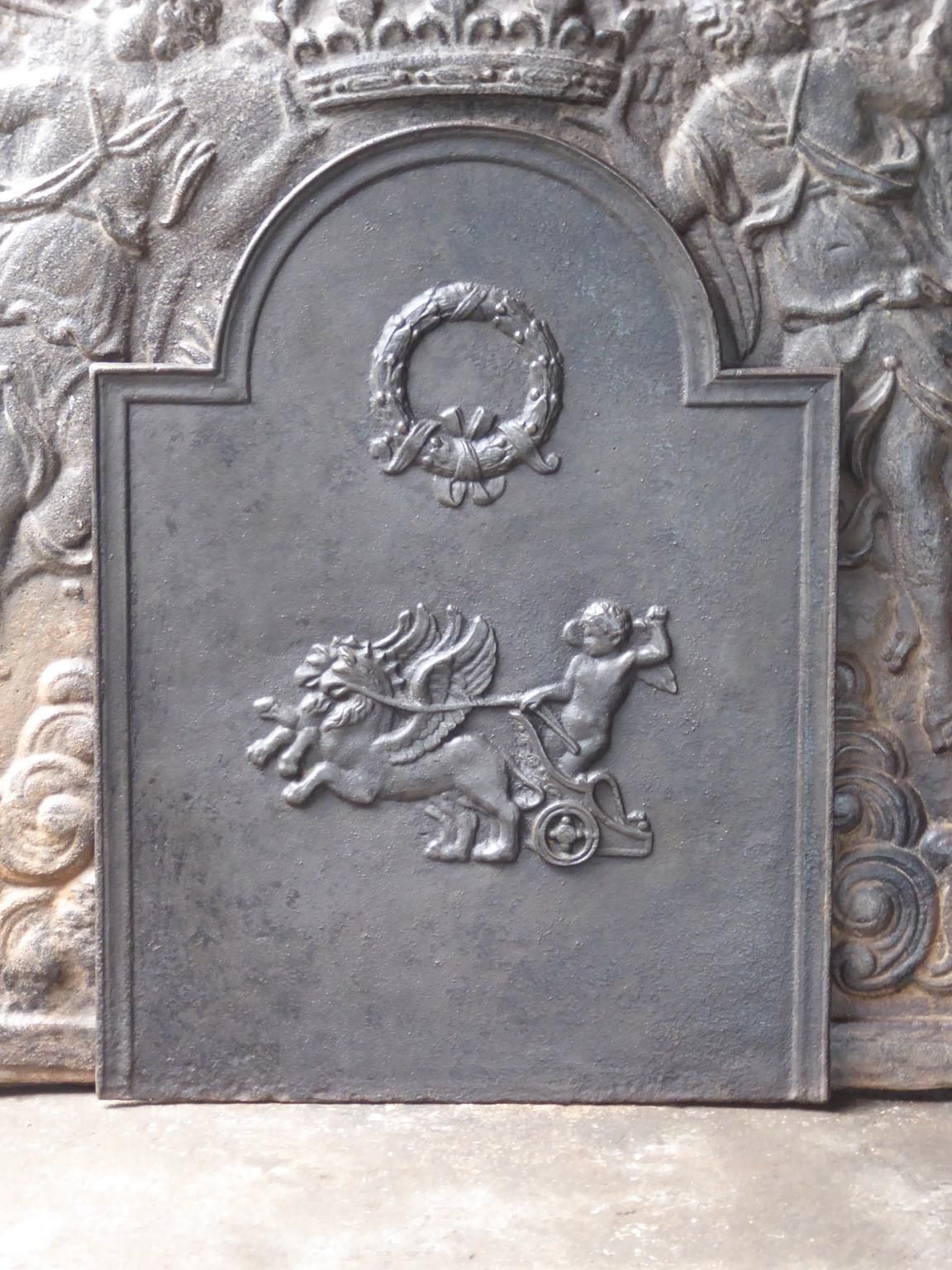 Antique French Neoclassical Fireback / Backsplash, 19th Century photo furniture