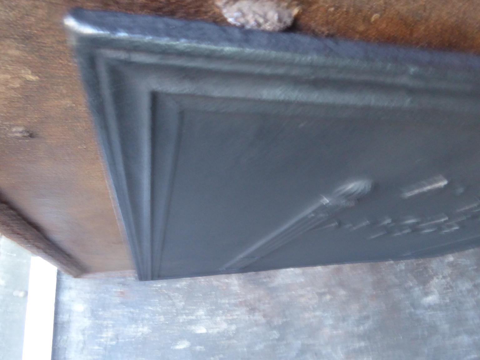Antique French Neoclassical 'Pillars Of Freedom' Fireback / Backsplash, 19th C. photo buy