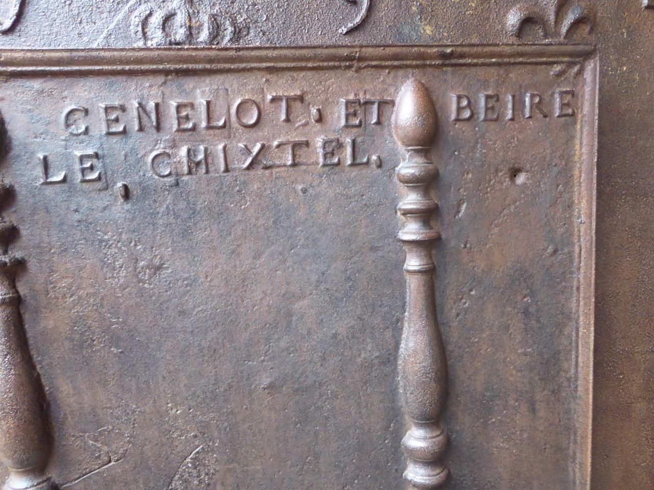 19th Century French Louis XIV Style 'Pillars Of Hercules' Fireback / Backsplash photo Home Fixtures